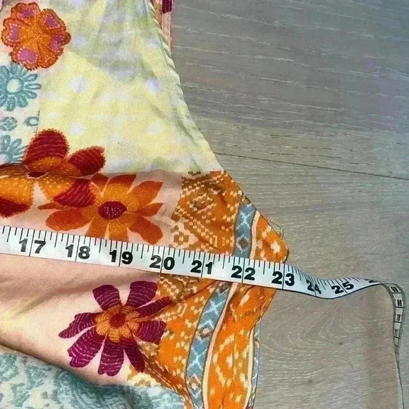 Free People Tied To You Tank Top In Tropical Combo Sz: Medium M - Picture 8 of 9
